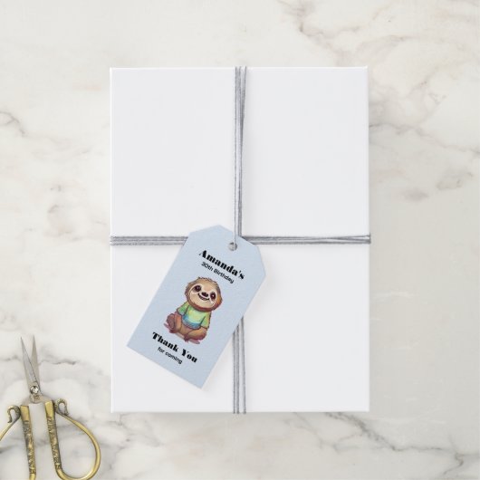 ハッピーアイリングスロッスシッリラックスチ誕生日 ギフトタグ (より糸付き)