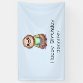 ハッピーアイリングスロッスシッリラックスチ誕生日 横断幕 (縦)