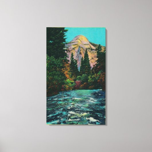 ハッピーアイレスから北ドームとマーセド川 キャンバスプリント (正面)