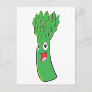 ハッピーアスパラガス野菜 ポストカード