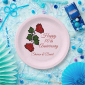 ハッピーアドイベントレッドローズ紙プレート ペーパープレート (パーティー)