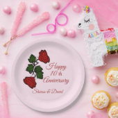 ハッピーアドイベントレッドローズ紙プレート ペーパープレート (パーティー)