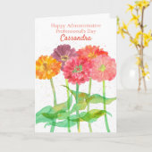 ハッピーアドミニストレーティブプロフェッショナルデーカスタム カード (黄色い花)