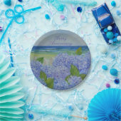 ハッピーアニバーサリーアジサイ紙プレート ペーパープレート (パーティー)