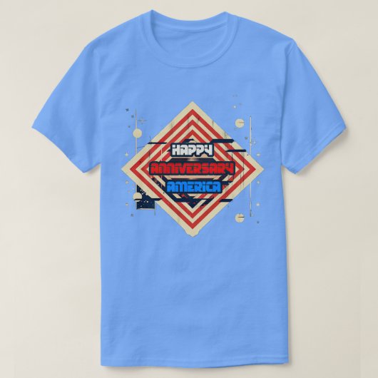 ハッピーアニバーサリーアメリカ3 Tシャツ (デザイン正面)