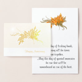 ハッピーアニバーサリーウィズオータムスワッグ 箔カード