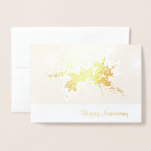 ハッピーアニバーサリーウィズオータムスワッグ 箔カード (封筒付き正面)
