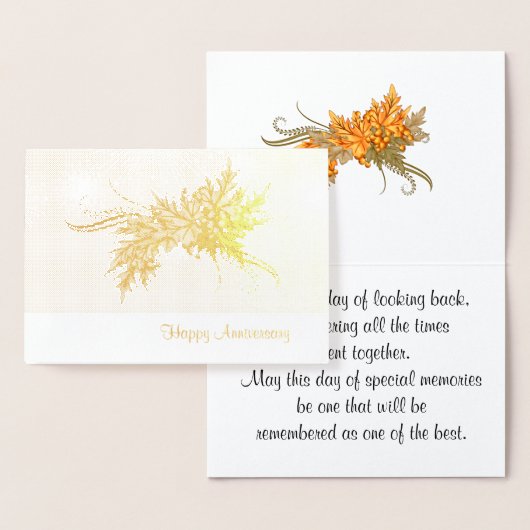 ハッピーアニバーサリーウィズオータムスワッグ 箔カード (ディスプレー)