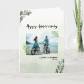 ハッピーアニバーサリーカスタムブランド折り返し挨拶 カード (正面)