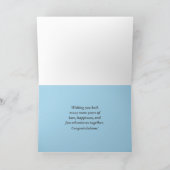 ハッピーアニバーサリーカップル海ビーチ名前をカスタムする カード (内部)