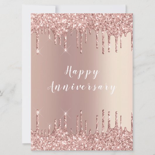 ハッピーアニバーサリーカードバラ赤面グリッタードライブ (正面)