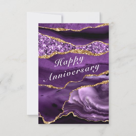 ハッピーアニバーサリーカードパープルバイオレットアガテゴッド カード (正面)