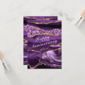 ハッピーアニバーサリーカードパープルバイオレットアガテゴッド カード (正面/裏面インサイチュ)