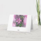 ハッピーアニバーサリーカードパープルピンクリリー花 カード (裏面)