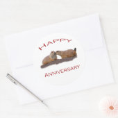 ハッピーアニバーサリーキス ラウンドシール (封筒)
