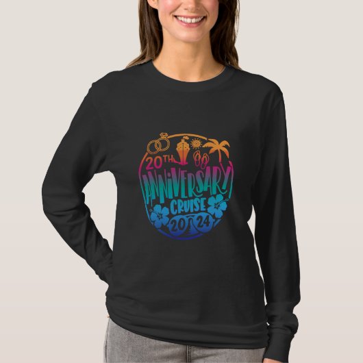 ハッピーアニバーサリークルーズ結婚ズ記念日 Tシャツ (正面)