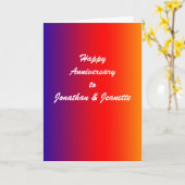 ハッピーアニバーサリーグリーティングカード鮮やかな虹 カード (黄色い花)