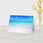 ハッピーアニバーサリーサンディビーチ結婚式 カード (黄色い花)