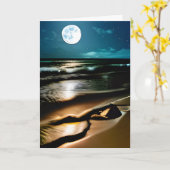 ハッピーアニバーサリースイートハートビューティフル海 カード (黄色い花)