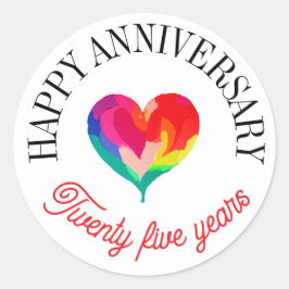 ハッピーアニバーサリースタンプ ラウンドシール