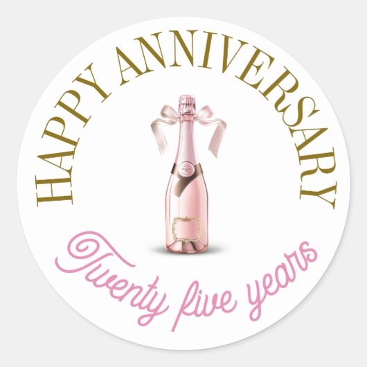 ハッピーアニバーサリースタンプ ラウンドシール (正面)