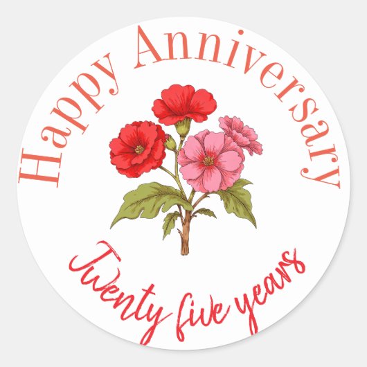 ハッピーアニバーサリースタンプ ラウンドシール (正面)