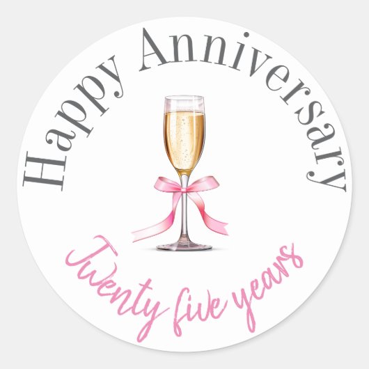 ハッピーアニバーサリースタンプ ラウンドシール (正面)