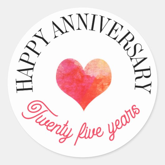 ハッピーアニバーサリースタンプ ラウンドシール (正面)