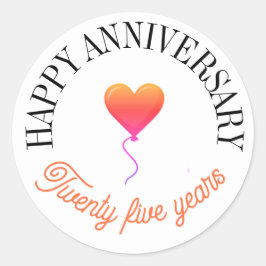 ハッピーアニバーサリースタンプ ラウンドシール