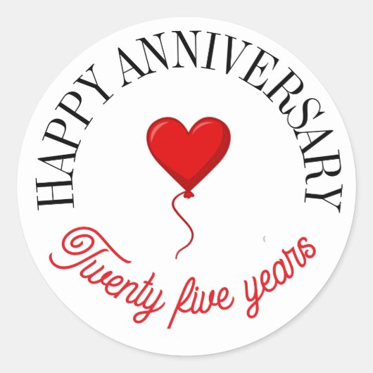 ハッピーアニバーサリースタンプ ラウンドシール (正面)