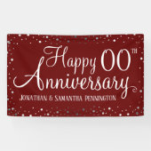 ハッピーアニバーサリーナイザーナイフシルバー紙吹雪 横断幕 (横)