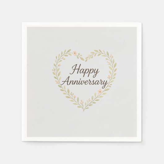 ハッピーアニバーサリーナプキン スタンダードカクテルナプキン (正面)