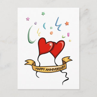 ハッピーアニバーサリーバナー ポストカード