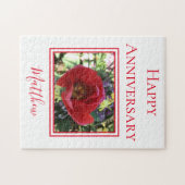 ハッピーアニバーサリーバラ写真テーマ ジグソーパズル (横)