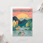 ハッピーアニバーサリーパドルボーディングSUPパドルボード カード (正面/裏面インサイチュ)