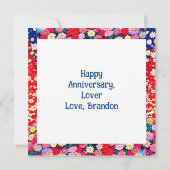 ハッピーアニバーサリーパーソナライズされたアニメ・カップル (裏面)