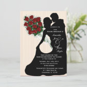 ハッピーアニバーサリーパーティー ホワイトウェディング ダンシング 招待状 (スタンド正面)