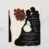 ハッピーアニバーサリーパーティー ホワイトウェディング ダンシング 招待状 (正面/裏面)