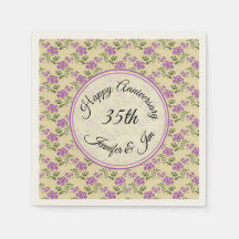 ハッピーアニバーサリーパープルヴィオレ淡い色のオン黄