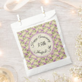 ハッピーアニバーサリーパープルヴィオレ淡い色のオン黄 フェイバーバッグ (クリップ留めされた状態)