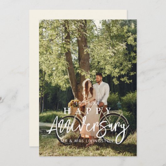 ハッピーアニバーサリーフォトカ結婚ード (正面/裏面)