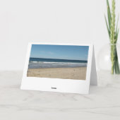 ハッピーアニバーサリーブルー海ビーチカード カード (裏面)