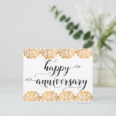 ハッピーアニバーサリーホワイズ金ゴールドラブ ポストカード (スタンド正面)