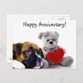 ハッピーアニバーサリーボクサー挨拶カード ポストカード (正面/裏面)