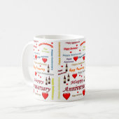 ハッピーアニバーサリーマグカップ コーヒーマグカップ (正面左)