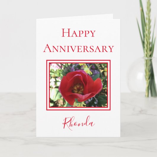ハッピーアニバーサリーマザードレッドローズ カード (正面)