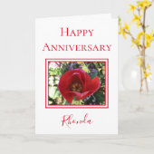 ハッピーアニバーサリーマザードレッドローズ カード (黄色い花)