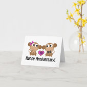 ハッピーアニバーサリーモンキー カード (黄色い花)