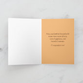 ハッピーアニバーサリーライトハウスサンセットパーソナライズされた カード (内部)