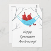 ハッピーアニバーサリーラブバードマスクポストカード ポストカード (正面/裏面)